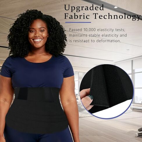 Lisacool Sculpt Touch مدرب الخصر للنساء دهون البطن بعد الولادة حزام البطن حزام العرق لفقدان الوزن في المعدة مع دعم قطني وظهر أسود in Kuwait