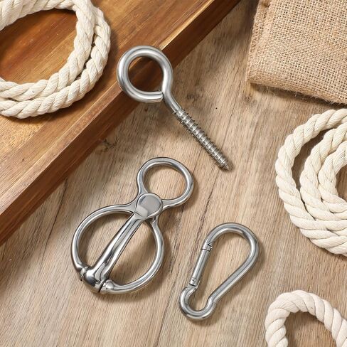 Horse Tie Ring (1 Pack) - Safe & Humane Horse Training Equipment with Magnetic Release, Eye Bolt & Quick Snap - Stainless Steel Tack to Prevent Horses from Pulling Back in Saudi Arabia
