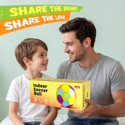 HopeRock Size 4 Indoor Soccer Ball -Soft Silent Foam Size 4 with Realistic Bounce for Youth Skills Practice, Dribbling & Juggling, for Home Use, Ideal Soccer Gift for Kids 3-12 in Kuwait