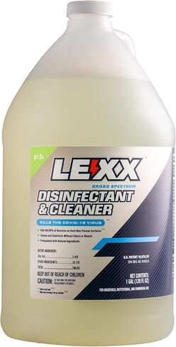LEXX® RTU Broad Spectrum Disinfectant & Cleaner - EPA Registered, Kills 99.99% of Bacteria - Hospitals, Schools, Offices, Homes - Citric Acid, Safer Choice, Non-Toxic, No Bleach - 128 fl. oz. in Kuwait