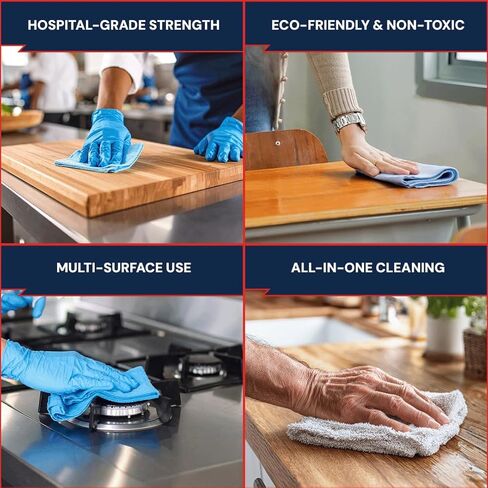 LEXX® RTU Broad Spectrum Disinfectant & Cleaner - EPA Registered, Kills 99.99% of Bacteria - Hospitals, Schools, Offices, Homes - Citric Acid, Safer Choice, Non-Toxic, No Bleach - 128 fl. oz. in Kuwait