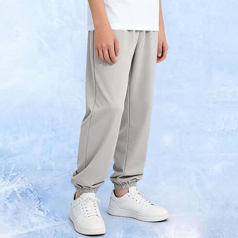 Boys Girls Athletic Joggers Kids Stretchy Casual Sweatpants Elastic Waisted Quick Dry Sweat Pants Active Sports Pants in Saudi Arabia