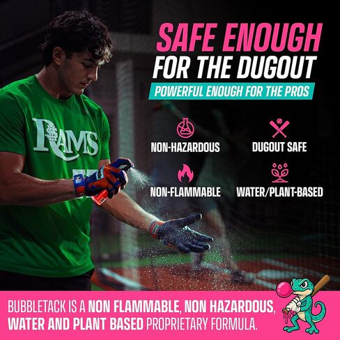 Geko Bubbletack Baseball and Softball Grip Spray Multipack with Geko 2 in 1 Grip Restore & Cleaner–Non Resin Grip Enhancing System for Bat Speed, Control and Exit Velocity-NOT for Athletic Tape in Kuwait