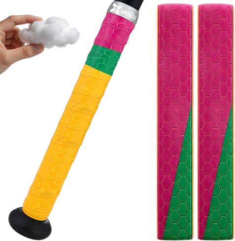 2/4 Pack Ice Cream Drip Baseball Bat Grip Tapes, 0.5mm/1.1mm/1.75mm Precut Pro Feel Batting Wrap for Baseball/Softball Bat Non-Slip Sweat Absorbent for Player Coach Game Training in Saudi Arabia