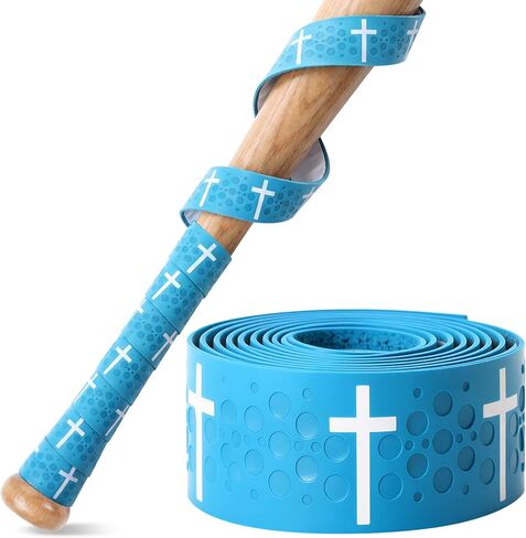 Cross Baseball Bat Grip Tape 1.75mm Precut - Full Adhesive Bat Wraps for Baseball/Softball/Cricket| Batting Grip Tape with Enhanced Thickness & Religious Design in Saudi Arabia