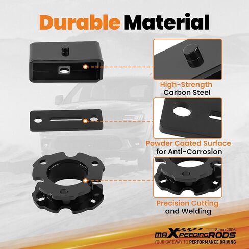 3" Front & 2" Rear Leveling Lift Kit for Chevy Colorado/GMC Canyon 2WD/4WD 2015-2022 | Front Strut Spacer, Rear Lift Block, Sway Bar Mounts Spacer in Kuwait