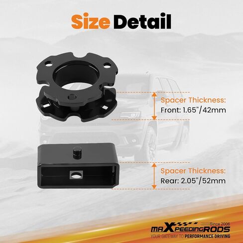 3" Front & 2" Rear Leveling Lift Kit for Chevy Colorado/GMC Canyon 2WD/4WD 2015-2022 | Front Strut Spacer, Rear Lift Block, Sway Bar Mounts Spacer in Kuwait