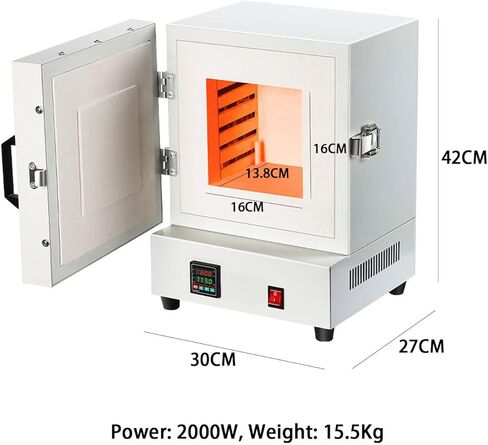 Electric Melting Furnace,2102°F Digital Melting Furnace Machine,2000w Electric Sintering Furnace,Stainless Steel,for Wax Casting,Melting Gold, Silver, Copper in Kuwait