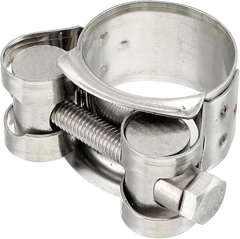 2Pcs 304 Stainless Steel T-Bolt Hose Clamp, Adjustable OD Range 4.4" to 4.8" (113-121mm) Heavy Duty Pipe Strap Clamp, Metal Fuel Line Clamping for Automotive, Plumbing, Industrial in Kuwait