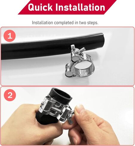 T-bolt Hose Clamps with Handle-304 Stainless Steel Intercooler Pipe Tube Clamp, 17-19mm(0.67-0.75") OD Range Adjustable Heavy Duty Hose Clamp, 4 Pack in Kuwait