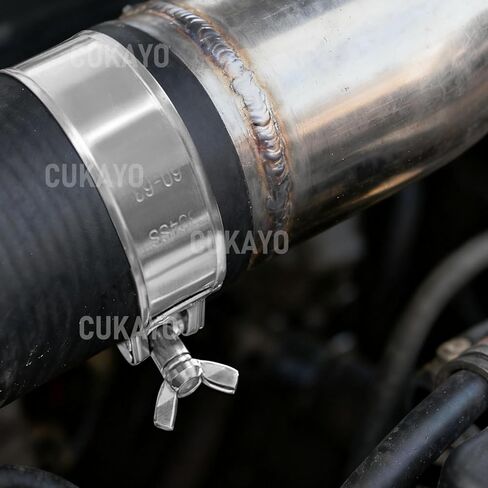 T-bolt Hose Clamps with Handle-304 Stainless Steel Intercooler Pipe Tube Clamp, 17-19mm(0.67-0.75") OD Range Adjustable Heavy Duty Hose Clamp, 4 Pack in Kuwait