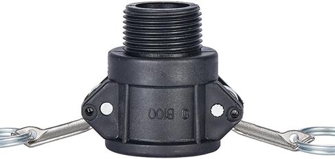 قطعتان من تركيبات Camlock من مادة البولي بروبيلين (1 بوصة الجزء B أنثى مقرنة x نهاية ذكر) تجهيزات خرطوم الكامة والأخدود + 2 قطعة تركيب قفل كامة PP (1 بوصة جزء F ذكر محول x نهاية ذكر) in Saudi Arabia