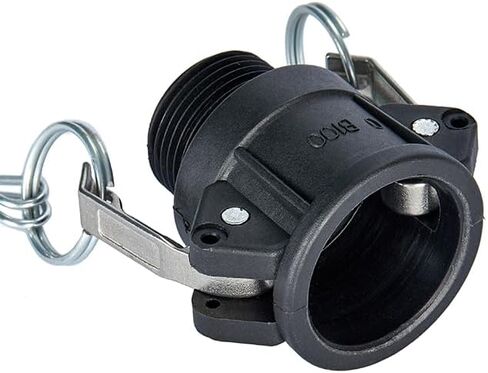 قطعتان من تركيبات Camlock من مادة البولي بروبيلين (1 بوصة الجزء B أنثى مقرنة x نهاية ذكر) تجهيزات خرطوم الكامة والأخدود + 2 قطعة تركيب قفل كامة PP (1 بوصة جزء F ذكر محول x نهاية ذكر) in Saudi Arabia