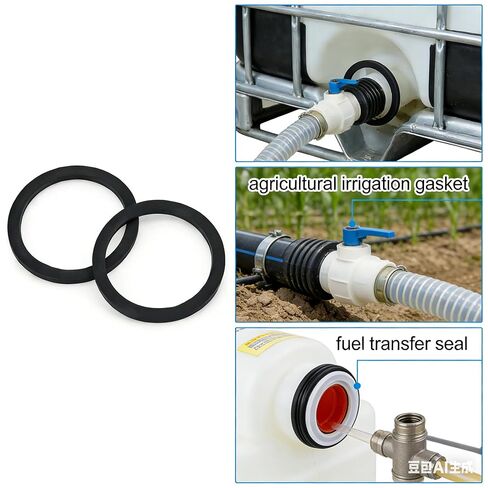 حشوات Camlock مقاس 2 بوصة، 5 عبوات - أختام مطاطية Buna-N شديدة التحمل لتركيبات الكامة والأخدود مقاس 2 بوصة - مقاومة للزيوت والمواد الكيميائية لحقائب IBC والري الزراعي ونقل السوائل الصناعية in Kuwait