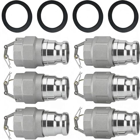 حشوات Camlock مقاس 2 بوصة، 5 عبوات - أختام مطاطية Buna-N شديدة التحمل لتركيبات الكامة والأخدود مقاس 2 بوصة - مقاومة للزيوت والمواد الكيميائية لحقائب IBC والري الزراعي ونقل السوائل الصناعية in Kuwait