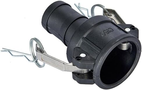 2 pcs Polypropylene Camlock Fittings (1-1/2" part C Female Coupler x Hose End) Cam and Groove Hose Fittings + 2 pcs PP Cam Lock Fitting (1-1/2" part E Male adapter x Hose End) in Saudi Arabia