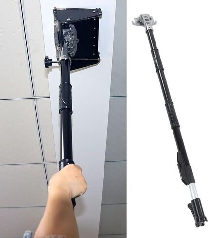 Flat Box Handle, Retractable Flat Box Extension Handle - 3 Levels of Length Adjustment, Any Angle Adjustment, Anodized Aluminum, Wallboard Finishing Box Handle for Wall Painting and Finishing in Kuwait