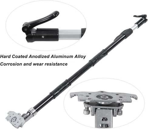 Flat Box Handle, Retractable Flat Box Extension Handle - 3 Levels of Length Adjustment, Any Angle Adjustment, Anodized Aluminum, Wallboard Finishing Box Handle for Wall Painting and Finishing in Kuwait