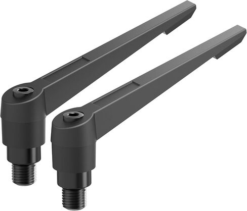 قطعتان من مقابض رافعة التثبيت، خيط ذكر M8 × 80 مم، مقابض مسمار مسمار دوارة قابلة للتعديل سريعة التحرير تنطبق على آلات المخرطة، أسود in Saudi Arabia
