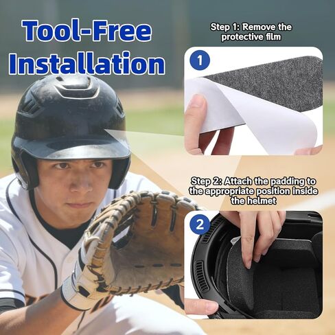 Helmet Padding Fit Kit Compatible with All Easton Batting & Catchers Helmets - 0.79" Thickened Universal Replacement Foam Pads for Baseball and Softball Players in Kuwait