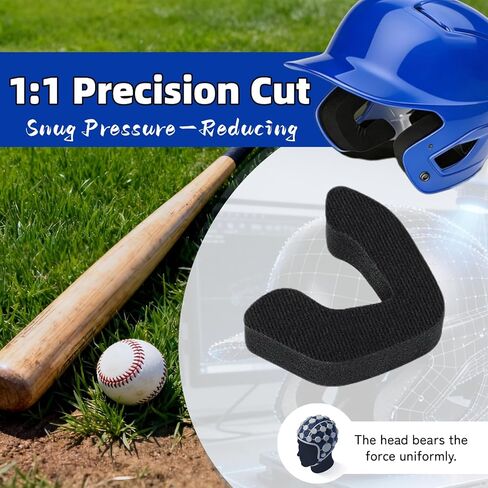 Helmet Padding Fit Kit Compatible with All Easton Batting & Catchers Helmets - 0.79" Thickened Universal Replacement Foam Pads for Baseball and Softball Players in Kuwait