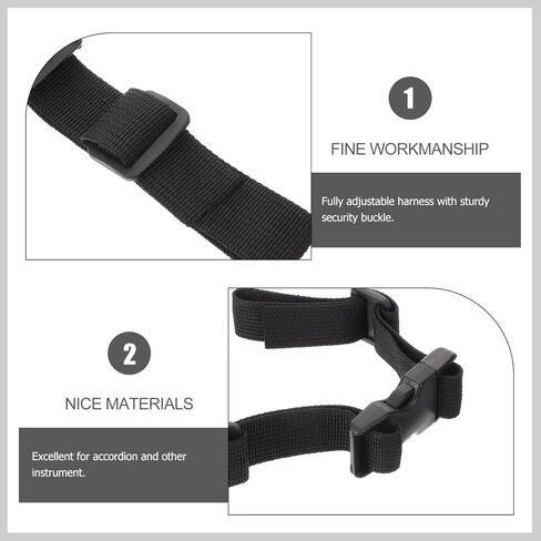 Adjustable Accordion Chest Strap Anti-Slip Backpack Chest Belt with Quick Release Buckle Lightweight Instrument Strap for Accordion and Backpack Load Distribution in Kuwait