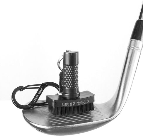 Links Golf – Mini Golf Club Brush, Portable Golf Club Cleaner with Quick-Release Magnet & S-Carabiner Clip, Heavy Duty Nylon Bristles for Golf Bag, Cart and Pants in Kuwait