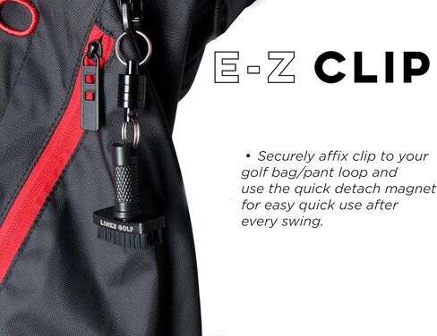 Links Golf – Mini Golf Club Brush, Portable Golf Club Cleaner with Quick-Release Magnet & S-Carabiner Clip, Heavy Duty Nylon Bristles for Golf Bag, Cart and Pants in Kuwait