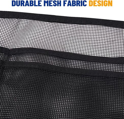 Nezylaf Ping Pong Paddle Holder, Hanging Mesh Storage Bag for Table Tennis Rackets & Balls, Under Table Organizer with Adjustable Straps, Fits Pickleball Paddles in Kuwait