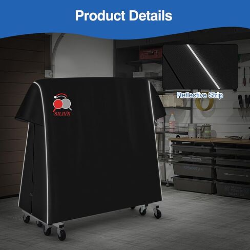 غطاء طاولة PingPong 420D بطانة قطنية من نسيج أكسفورد، طلاء من البولي يوريثين مقاوم للماء، مقاوم للشمس وحماية من جميع الأحوال الجوية، مناسب عالمي للطاولات المسطحة القابلة للطي والداخلية مقاس 9 × 5 أقدام in Kuwait