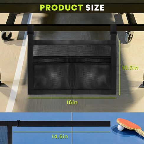 Under Table Tennis Ball Holder, Under Table Tennis Racket Holder for Balls & Pickleball Paddles, Pickleball Paddle Rack Organizer Holder, Ping-Pong Paddle Holder for Tone Sound Rackets Globes Gear in Kuwait