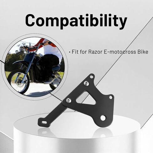 140mm Disc Brake Adapter, Compatible with Razor Dirt Bike MX350,, Aluminum Rear Brake Caliper Mount Bracket Kit for Enhanced Off-Road & Mountain Riding Safety（Black） in Kuwait