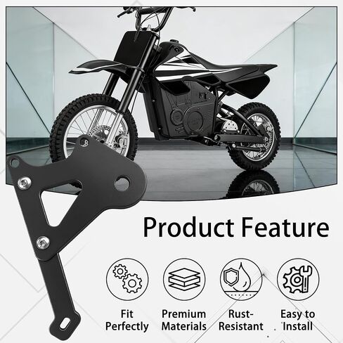 140mm Disc Brake Adapter, Compatible with Razor Dirt Bike MX350,, Aluminum Rear Brake Caliper Mount Bracket Kit for Enhanced Off-Road & Mountain Riding Safety（Black） in Kuwait
