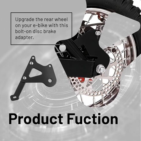 140mm Disc Brake Adapter, Compatible with Razor Dirt Bike MX350,, Aluminum Rear Brake Caliper Mount Bracket Kit for Enhanced Off-Road & Mountain Riding Safety（Black） in Kuwait