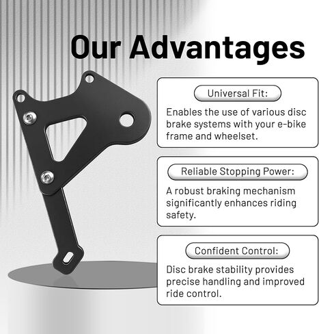 140mm Disc Brake Adapter, Compatible with Razor Dirt Bike MX350,, Aluminum Rear Brake Caliper Mount Bracket Kit for Enhanced Off-Road & Mountain Riding Safety（Black） in Kuwait