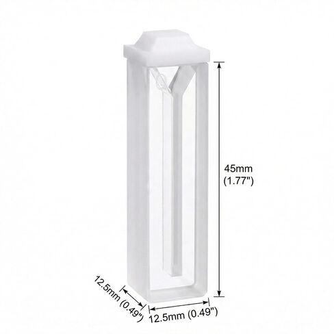 كوفيت صغير من الكوارتز مع غطاء، سعة 700 ميكرولتر، طول مسار 10 مم، نوافذ شفافة على الوجهين، فتحة 2 مم، لقياس الضوء بمقياس الطيف الضوئي in Kuwait