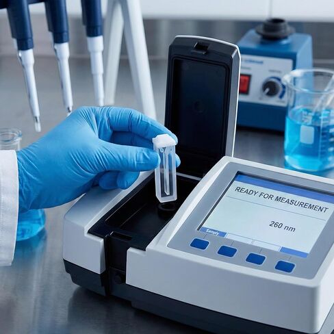 كوفيت صغير من الكوارتز مع غطاء، سعة 700 ميكرولتر، طول مسار 10 مم، نوافذ شفافة على الوجهين، فتحة 2 مم، لقياس الضوء بمقياس الطيف الضوئي in Kuwait