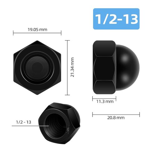 Mellewell #10-32 Acorn Hex Cap Dome Head Nuts, 304 Stainless Steel 18-8, Bright Finish, Pack of 50 in Saudi Arabia