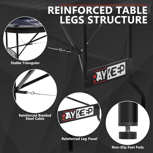 4-in-1 Poker Table Foldable, 8 Player Folding Poker Table w/Interchangeable Texas Holdem/Blackjack Game Mat & Built-in Chess/Backgammon Board, Portable Game Table for Home Party（72inch in Kuwait