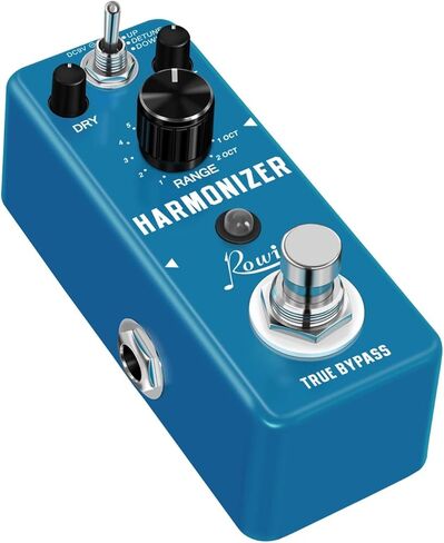 Compact Polyphonic Harmonizer Pitch Shifter Guitar Pedal - Rowin Harmonizer-Pitch with Harmony/Pitch Shift/Detune Modes, True Bypass, Metal Shell for Beginners - ±2 Oct Range & Spacy Chorus Effects in Kuwait