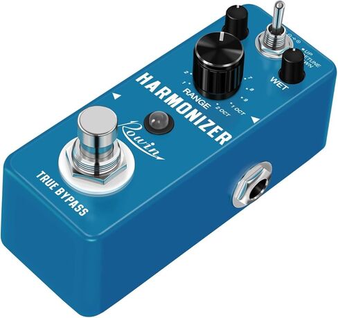 Compact Polyphonic Harmonizer Pitch Shifter Guitar Pedal - Rowin Harmonizer-Pitch with Harmony/Pitch Shift/Detune Modes, True Bypass, Metal Shell for Beginners - ±2 Oct Range & Spacy Chorus Effects in Kuwait