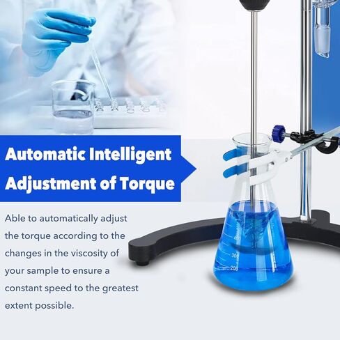 محرك كهربائي علوي Max.40L 160W 100-2000RPM 10000mPa.s LCD Digital Lab Mixer Time and Speed ​​قابل للتعديل مجهز بثلاثة أنواع مختلفة من قضبان الخلط لاستخدامات مختلفة in Saudi Arabia