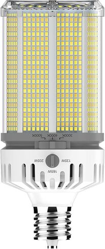 RAB Lighting RAB HIDFA-205S-EX39-8CCT-BYP مصباح LED على شكل قطعة ذرة، 205 وات كحد أقصى، ضبط الطاقة واللون، 120-277 فولت، قاعدة Mogul EX39، درجة حرارة اللون 3000K/4000K/5000K، 30750 لومن كحد أقصى in Kuwait