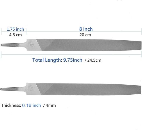 Axe File Sharpener 8-Inch 2PCS Set - Hardened Steel Flat Rectangular Mill/Smooth Cut Files for Sharpening Dull & Blunt Metal Axe Edges in Kuwait