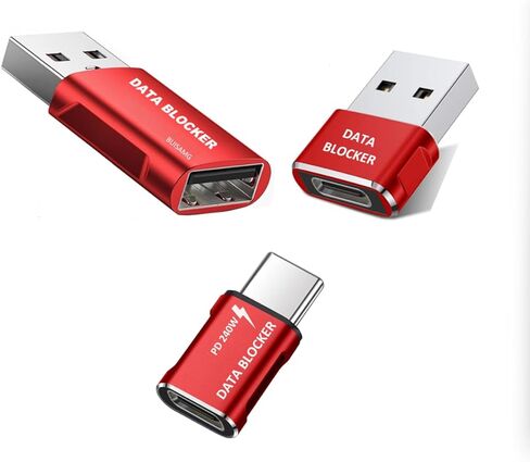 Data Blocker, USB C to C Data Blocker for iphone15 16 and Any Mobile Phone Charging, Protect Against Juice Jacking, Refuse Hacking 100% Guaranteed, Only Safe Charging (3-Pack) in Kuwait