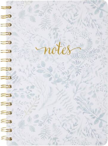 Eccolo 6x8 Wirebound Notebook, Flexible Faux Leather Covers, 192 Cream Lined Pages, Oxford Burgundy in Kuwait