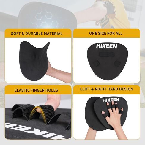 Hikeen 2-Piece Pancake Baseball & Softball Training Glove,Flat Premium Leather and Foam Fielding Gear Set, Infield Training Gloves for Two Hands Practice in Saudi Arabia