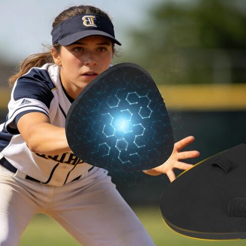 Hikeen 2-Piece Pancake Baseball & Softball Training Glove,Flat Premium Leather and Foam Fielding Gear Set, Infield Training Gloves for Two Hands Practice in Saudi Arabia