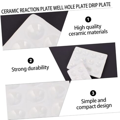 مجموعة أطباق تفاعل اكتشاف البورسلين مكونة من 4 قطع من ألواح التنقيط لمختبر الكيمياء in Kuwait