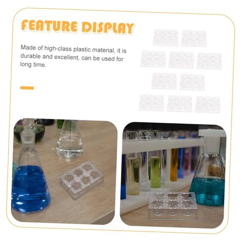 Alipis 10pcs Clear Plastic Reaction Plates Experiment Board for Chemical Reactions for Educational Use and Comparative Experiments in Saudi Arabia